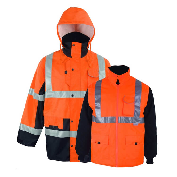 Men's 2 In 1 Reflective Hi Vis Winter Coats