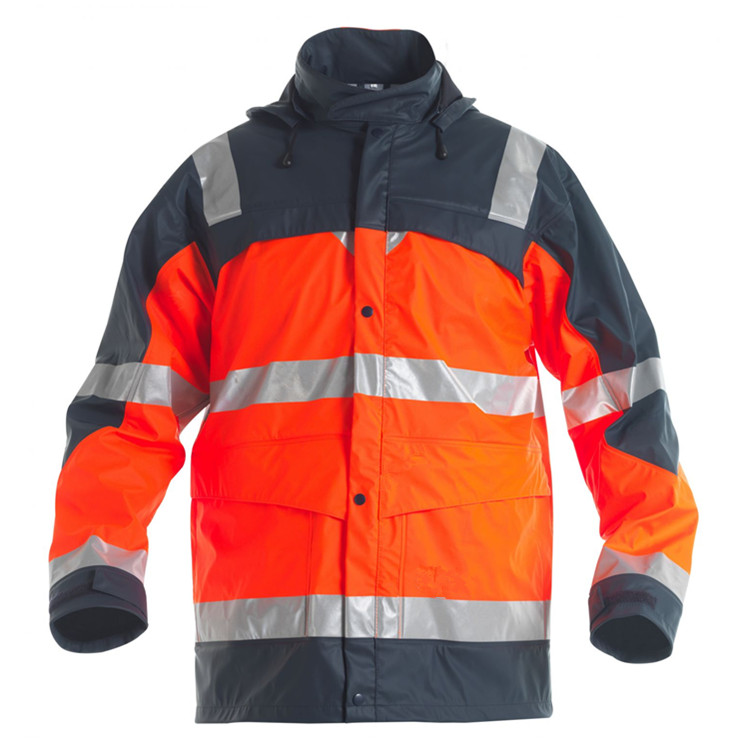 Men's Hi Vis Safety Security Waterproof Jacket 