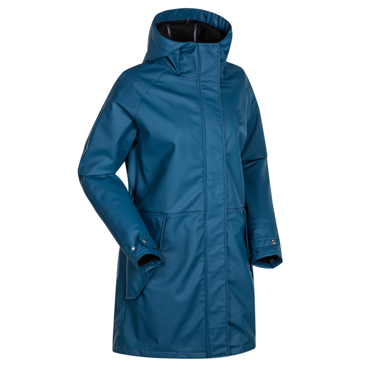 Ladies long waterproof coats with hood