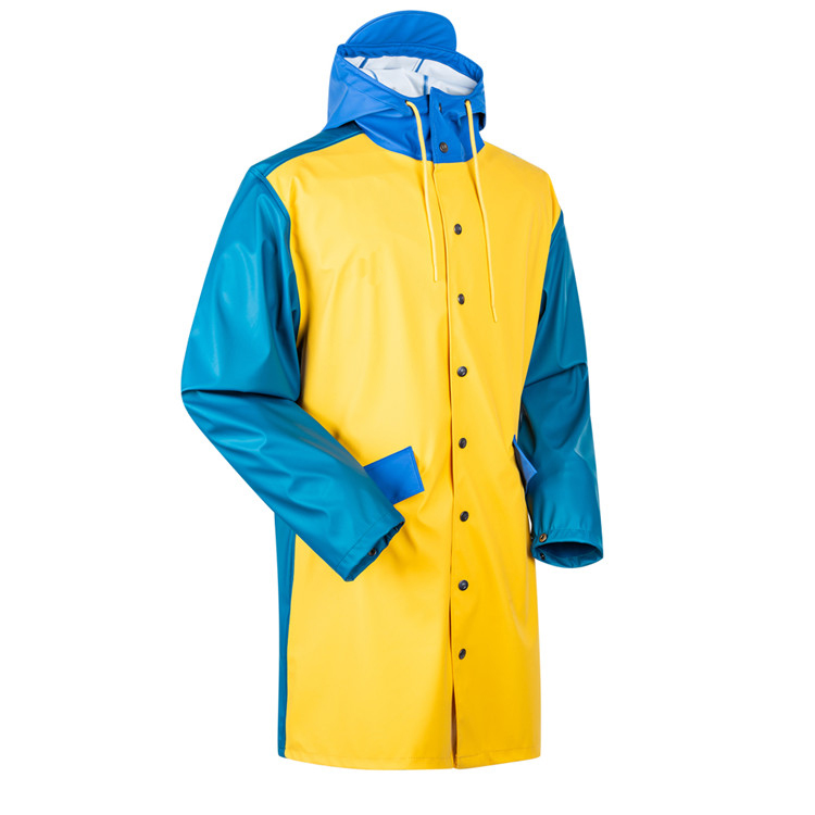 Mens rain jacket with hood