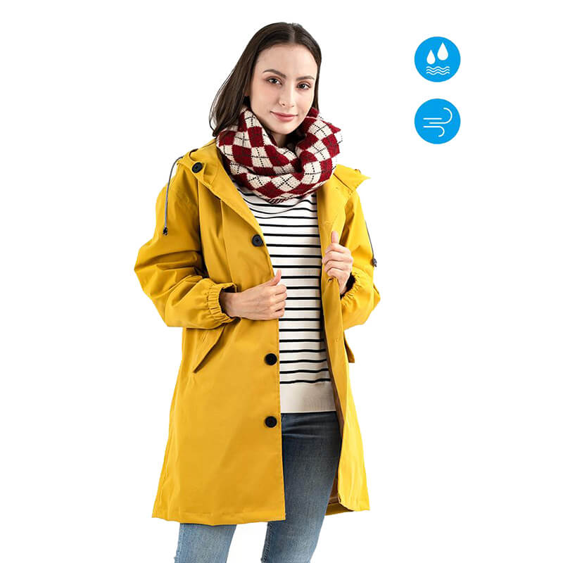 Long windbreaker jacket womens