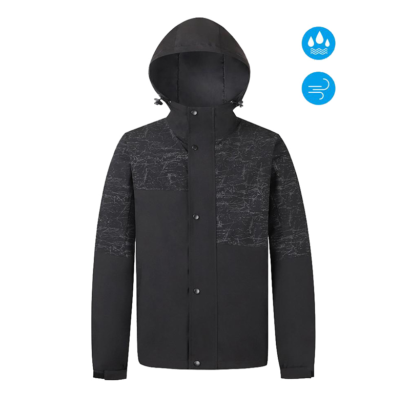 Mens windbreaker jacket with hood