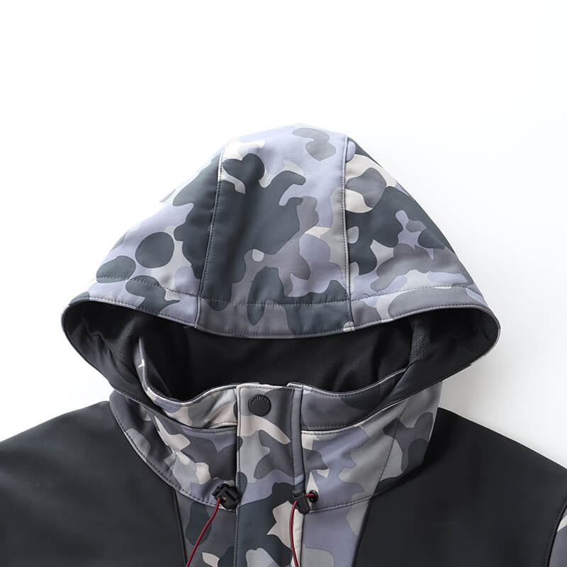 Mens softshell jacket with hood