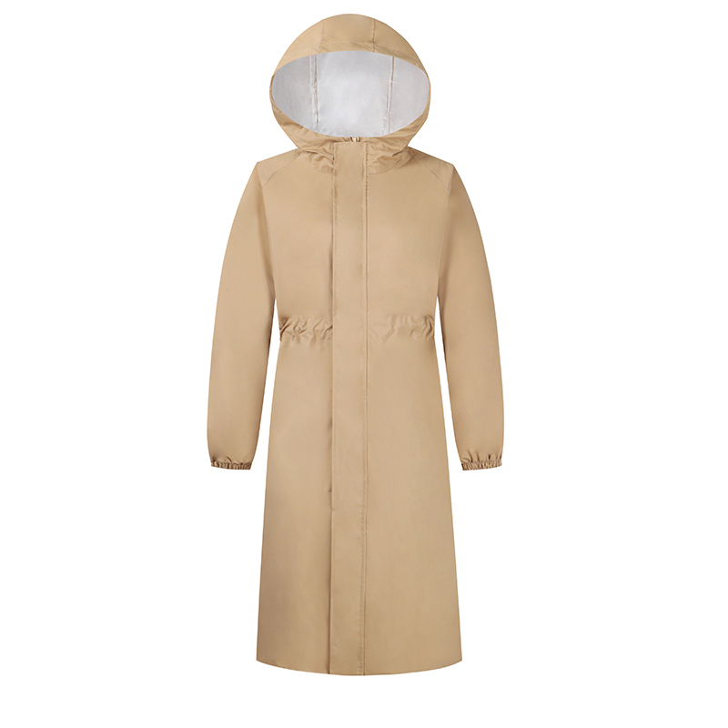 Waterproof trench coat with hood