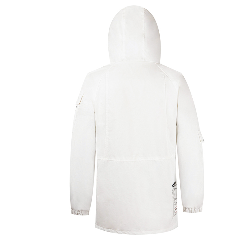 White Pullover Windbreaker