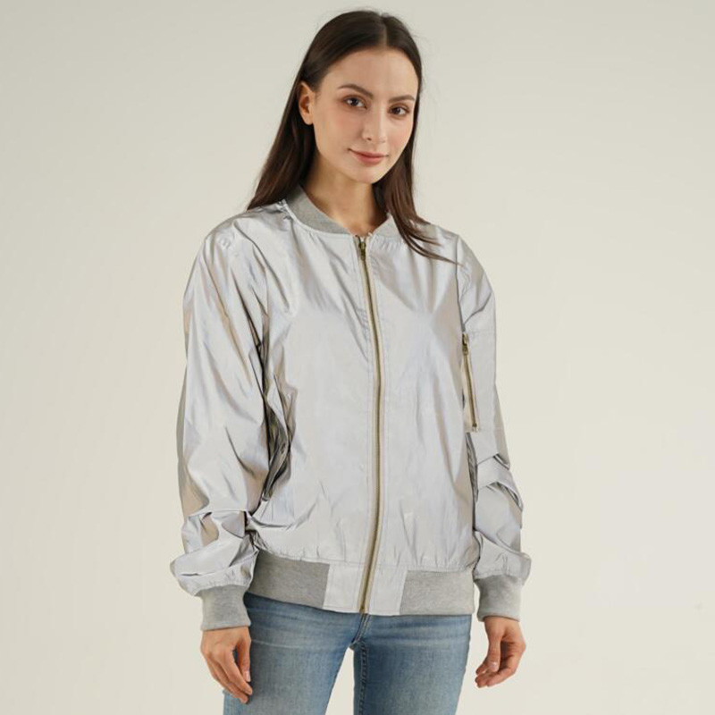 Women's Reflective Bomber Jacket