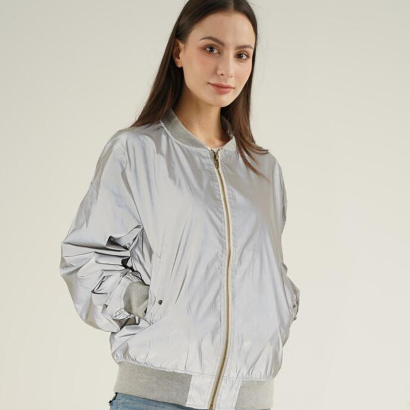 Reflective Bomber Jacket Women's