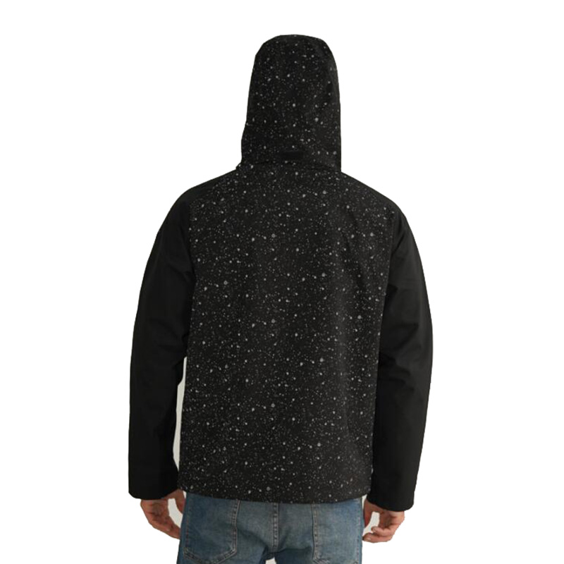 Men's hooded pullover windbreaker