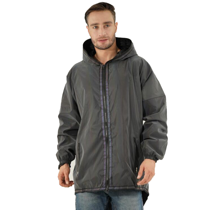 Wholesale men's long windbreaker jacket 