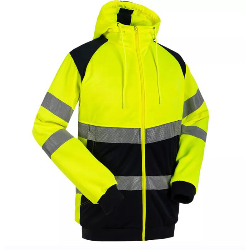 Wholesale men's hi vis fleece jacket 