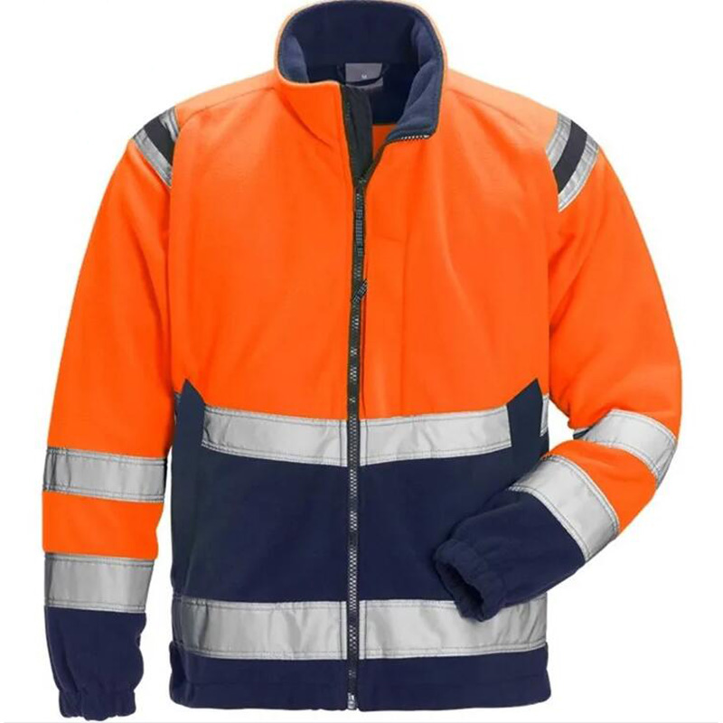 Orange hi vis fleece jacket