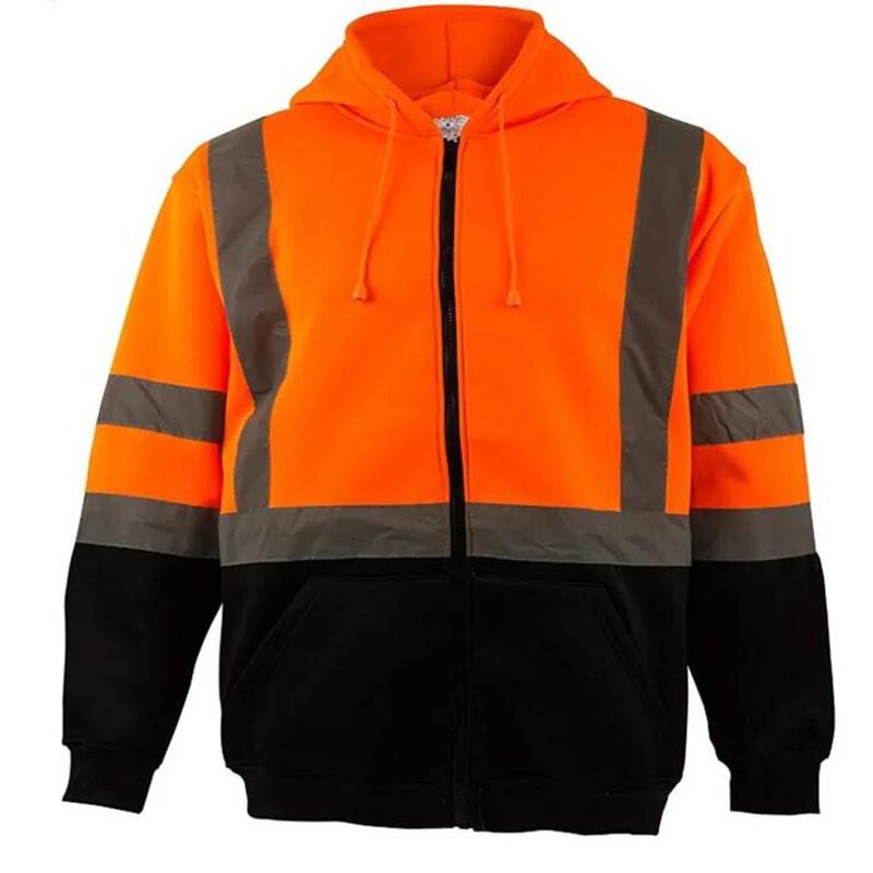 Hi vis hooded fleece