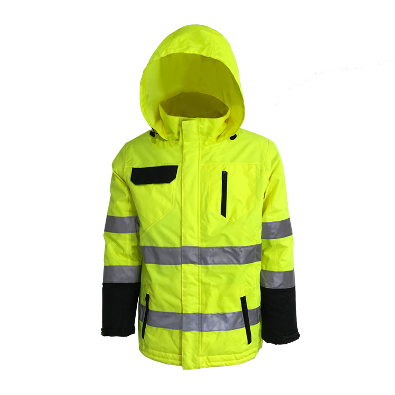 Hi Vis Waterproof Jacket with Hood