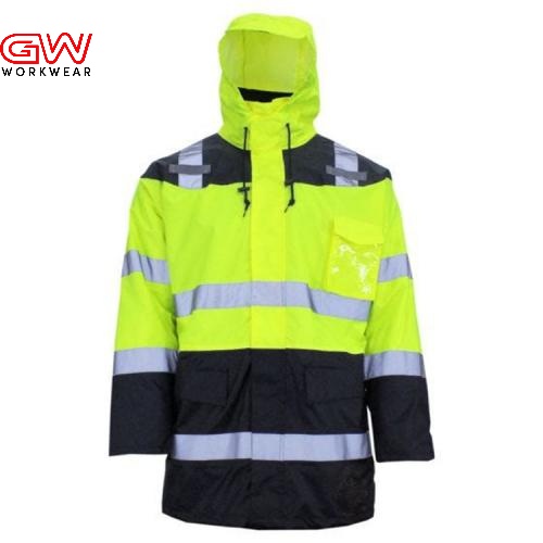 Men's yellow rain jacket