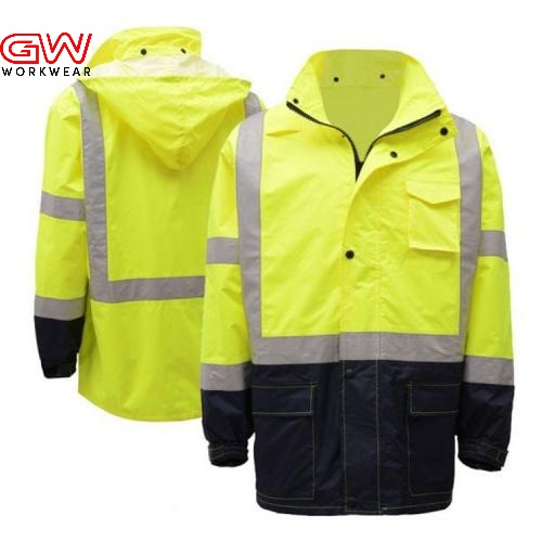 Mens yellow rain jacket