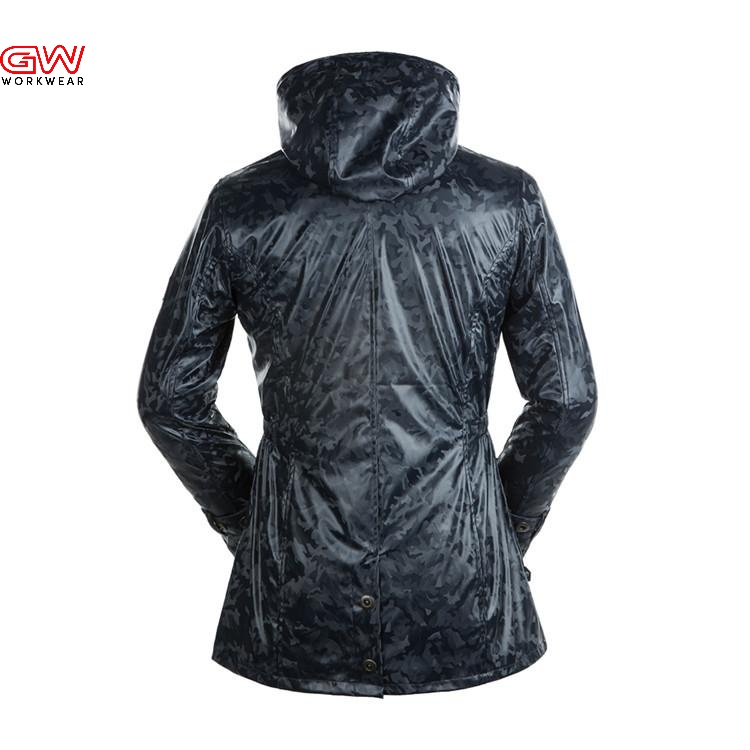 Womens rain jacket with hood