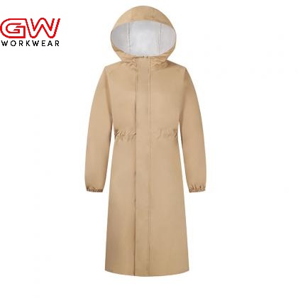 Waterproof trench coat with hood