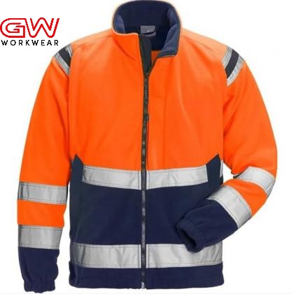 Orange hi vis fleece jacket