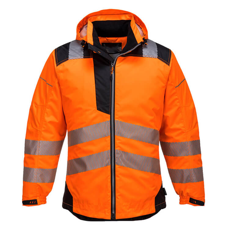 New Design Men's Reflective Waterproof hi vis rain jacket
