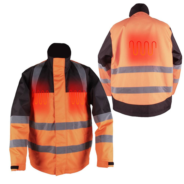 New Design Men's Reflective Hi Vis Winter Heated Jacket 