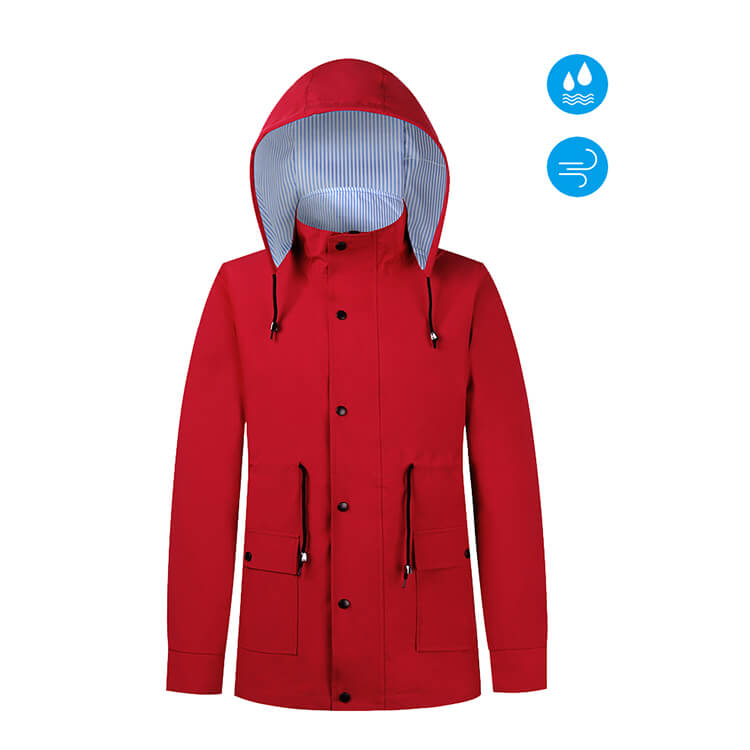 New Design Stylish Fashion Womens Lightweight Hooded Wind Coat 